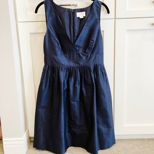 J.Crew Hope dress in silk dupioni / 6 / deep navy